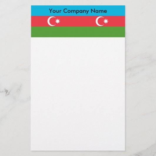 Stationery met Vlag van Azerbeidzjan Briefpapier (Voorkant)