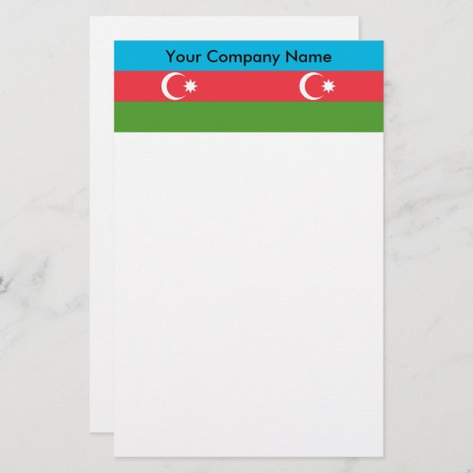 Stationery met Vlag van Azerbeidzjan Briefpapier (Voorkant / Achterkant)