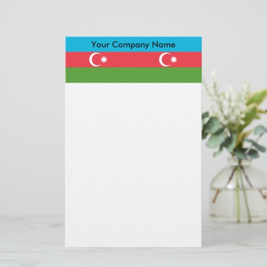 Stationery met Vlag van Azerbeidzjan Briefpapier (Staand voorkant)