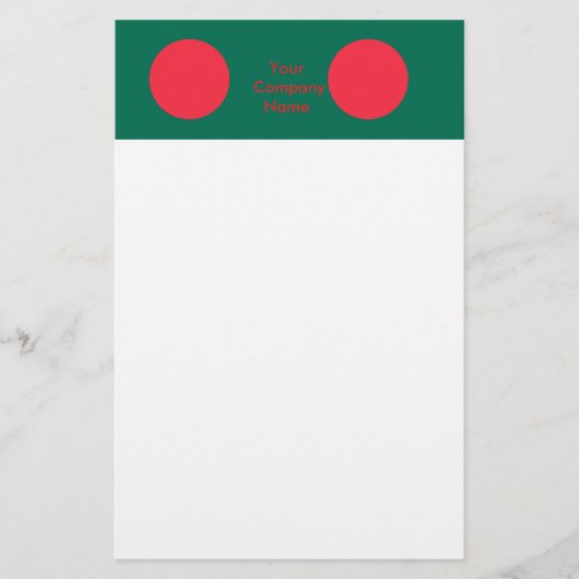 Stationery met vlag van Bangladesh Briefpapier (Voorkant)