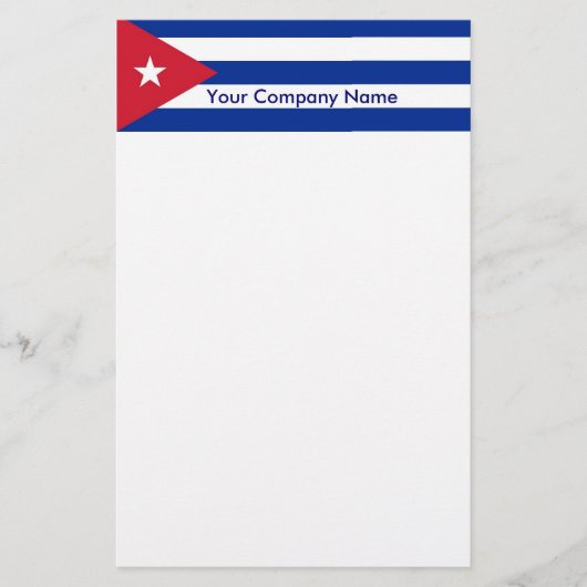 Stationery met vlag van Cuba Briefpapier (Voorkant)