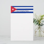 Stationery met vlag van Cuba Briefpapier (Staand voorkant)