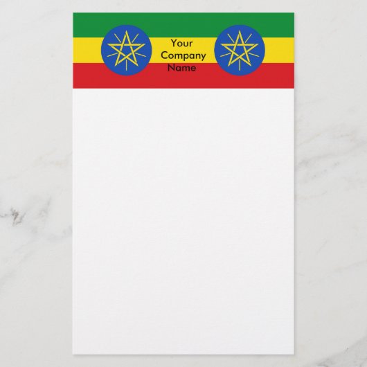 Stationery met vlag van Ethiopië Briefpapier (Voorkant)