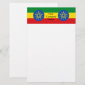 Stationery met vlag van Ethiopië Briefpapier (Voorkant / Achterkant)