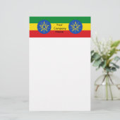 Stationery met vlag van Ethiopië Briefpapier (Staand voorkant)