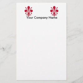 Stationery met Vlag van Florence, Italië Briefpapier