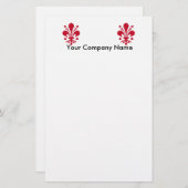Stationery met Vlag van Florence, Italië Briefpapier (Voorkant / Achterkant)