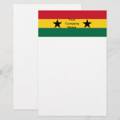Stationery met Vlag van Ghana Briefpapier (Voorkant / Achterkant)