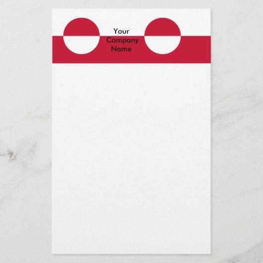 Stationery met vlag van Groenland Briefpapier (Voorkant)