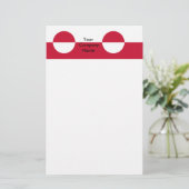 Stationery met vlag van Groenland Briefpapier (Staand voorkant)