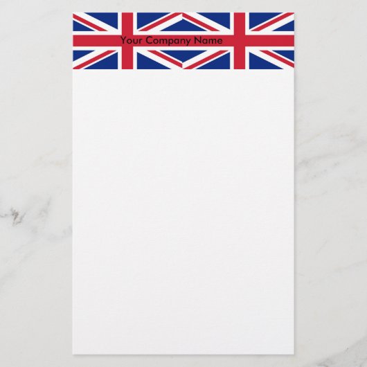 Stationery met vlag van het Verenigd Koninkrijk Briefpapier (Voorkant)