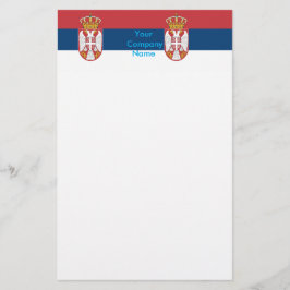 Stationery met vlag van Servië Briefpapier
