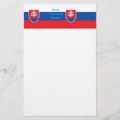 Stationery met vlag van Slowakije Briefpapier (Voorkant)
