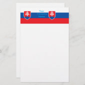 Stationery met vlag van Slowakije Briefpapier (Voorkant / Achterkant)