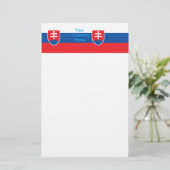 Stationery met vlag van Slowakije Briefpapier (Staand voorkant)
