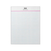 Stationery Monogram Initials Dot Grid Notepad Notitieblok (Linkerzijde)