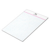 Stationery Monogram Initials Dot Grid Notepad Notitieblok (Schuin)