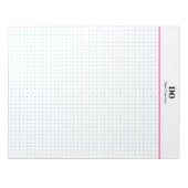 Stationery Monogram Initials Dot Grid Notepad Notitieblok (Voorkant)