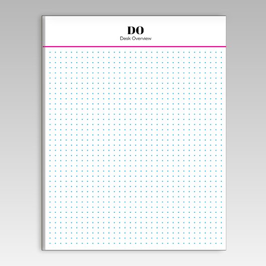 Stationery Monogram Initials Dot Grid Notepad Notitieblok