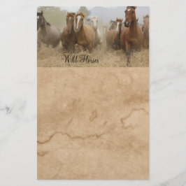 Stationery Mooie Running Wild Paarden Briefpapier