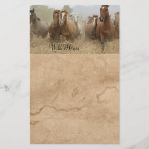 Stationery Mooie Running Wild Paarden Briefpapier
