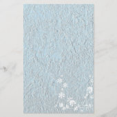 Stationery Old Paper Blauw Wit Bloem Briefpapier (Voorkant)