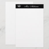 Stationery Pageant Royalty Briefpapier (Voorkant / Achterkant)