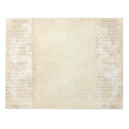 Stationery Paper Vintage Music Sheet Cream Blush Notitieblok
