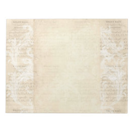 Stationery Paper Vintage Music Sheet Cream Blush Notitieblok