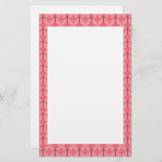 Stationery Petals en Crosses Briefpapier (Voorkant / Achterkant)