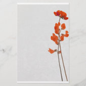 Stationery red flowers briefpapier (Voorkant)