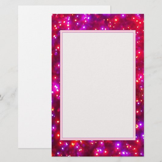 Stationery Rosy Sparkle Briefpapier (Voorkant / Achterkant)