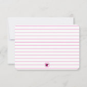 Stationery Roze Kinder aantekenkaarten Bedankkaart (Achterkant)