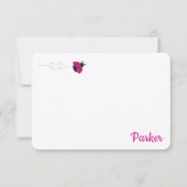 Stationery Roze Kinder aantekenkaarten Bedankkaart (Voorkant)