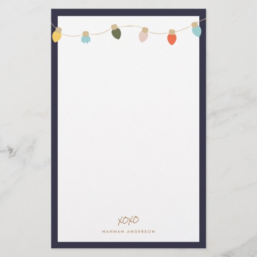 Stationery String Lights Retro Briefpapier (Voorkant)