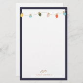 Stationery String Lights Retro Briefpapier (Voorkant / Achterkant)