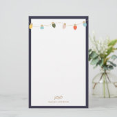 Stationery String Lights Retro Briefpapier (Staand voorkant)