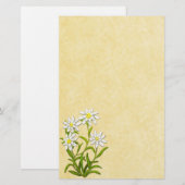 Stationery Swiss Edelweiss Flowers Briefpapier (Voorkant / Achterkant)