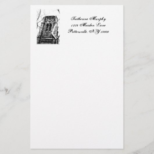 Stationery 'The Bell Tower' Briefpapier (Voorkant)