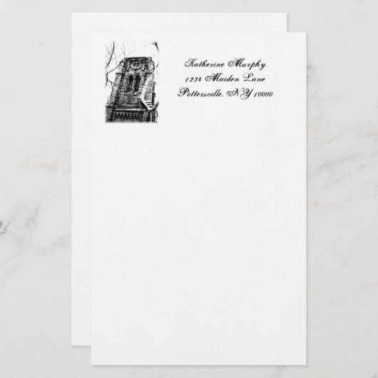 Stationery 'The Bell Tower' Briefpapier (Voorkant / Achterkant)