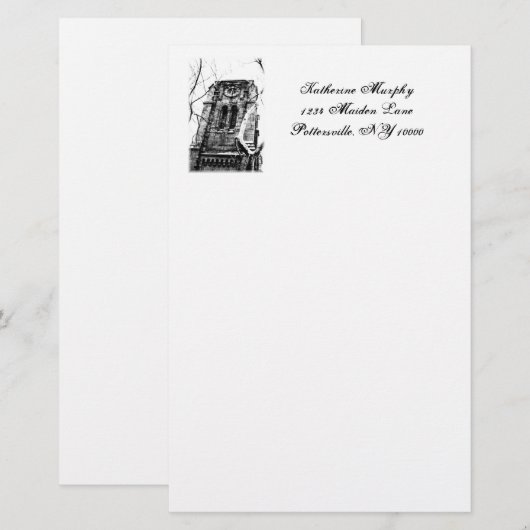 Stationery 'The Bell Tower' Briefpapier (Voorkant / Achterkant)