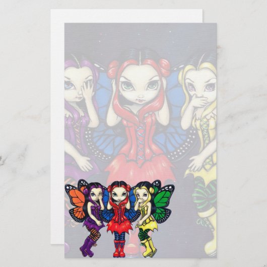 Stationery "Three Wise Faeries" Briefpapier (Voorkant / Achterkant)