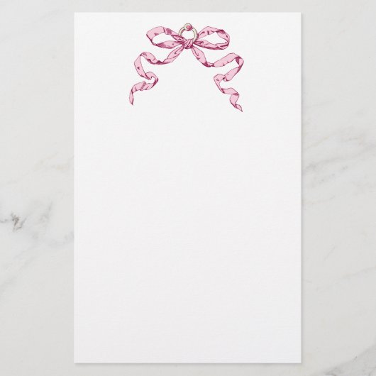 Stationery van baby Business Pink Bow Briefpapier (Voorkant)