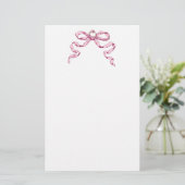 Stationery van baby Business Pink Bow Briefpapier (Staand voorkant)