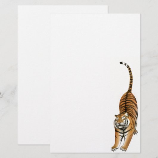 Stationery van Bengal Tiger Briefpapier (Voorkant / Achterkant)