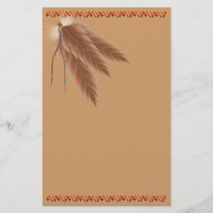 Stationery van de bruine feathers briefpapier