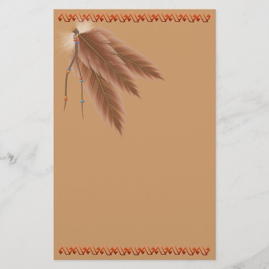Stationery van de bruine feathers briefpapier (Voorkant)
