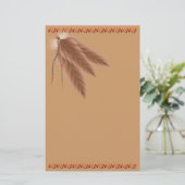 Stationery van de bruine feathers briefpapier (Staand voorkant)