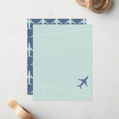 Stationery van de set Jet - Aqua Notitiekaartje (Voorkant / Achterkant in situ)