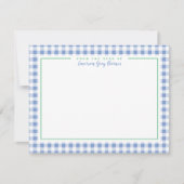 Stationery van het Franse Blauwe Groen Accent Ging Bedankkaart (Voorkant)
